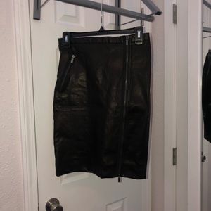 J Crew leather pencil skirt
